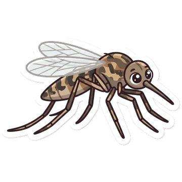 Sticker of African malaria mosquito