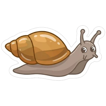 Sticker of Amber snail
