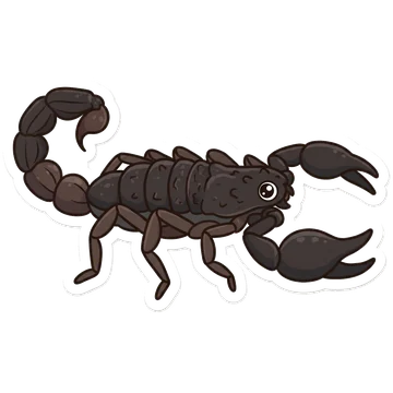 Sticker of Arabian fat-tailed scorpion