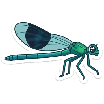 Sticker of Banded demoiselle