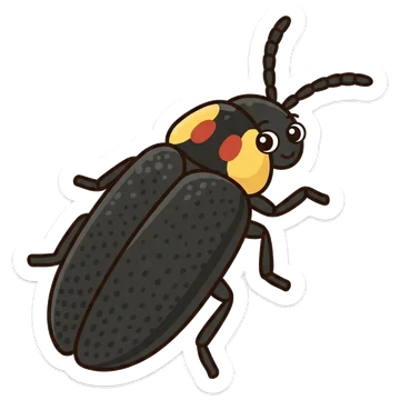 Sticker of Black firefly