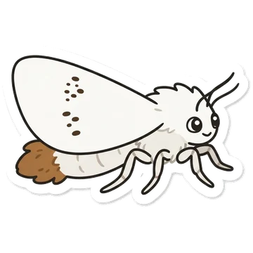 Sticker of Brown-tail moth