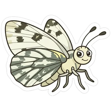 Sticker of Checkered white