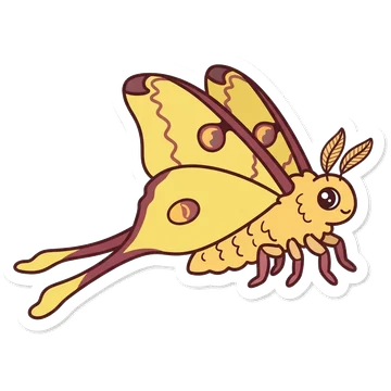 Sticker of Comet moth