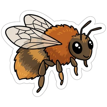 Sticker of Common carder bee