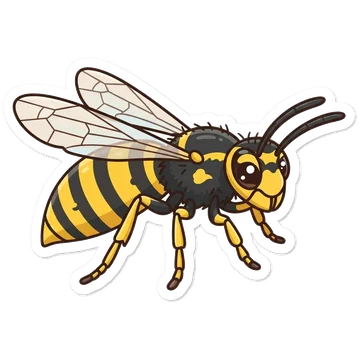 Sticker of Common wasp