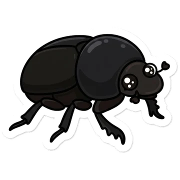 Sticker of Flightless dung beetle