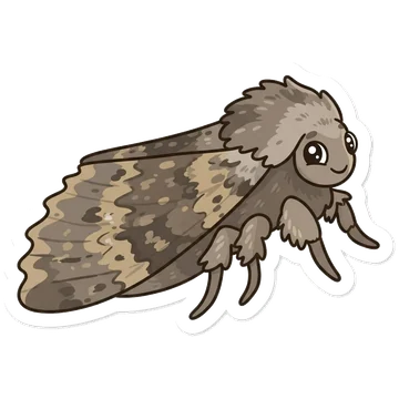 Sticker of Lobster moth