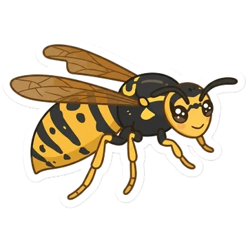 Sticker of Norwegian wasp