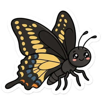 Sticker of Palamedes swallowtail