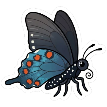 Sticker of Pipevine swallowtail