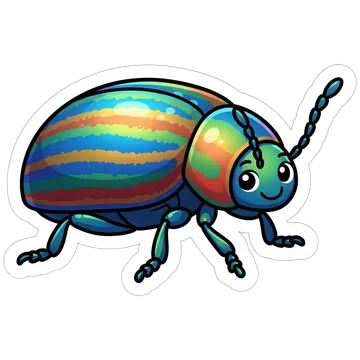 Sticker of Rainbow leaf beetle