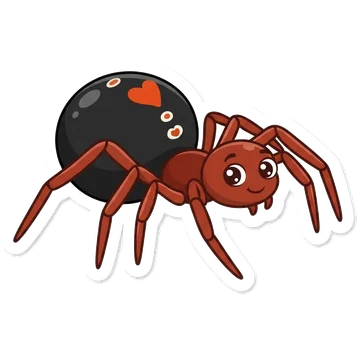 Sticker of Red widow