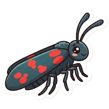 Sticker of Six-spot burnet