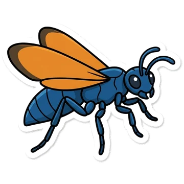 Sticker of Tarantula hawk
