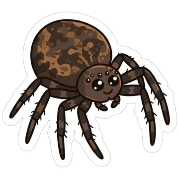 Sticker of Walnut orb-weaver
